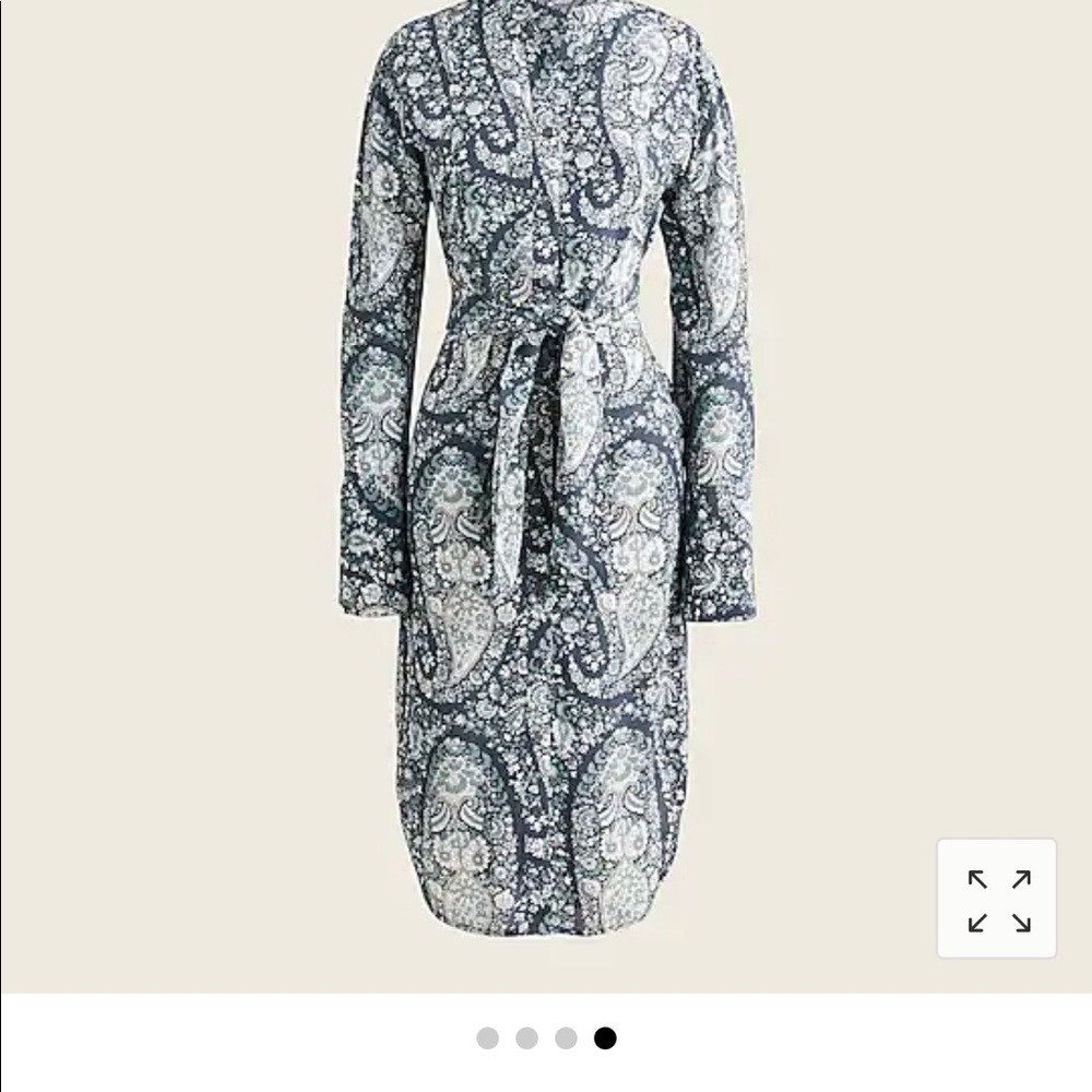 Jcrew tie front silk dress